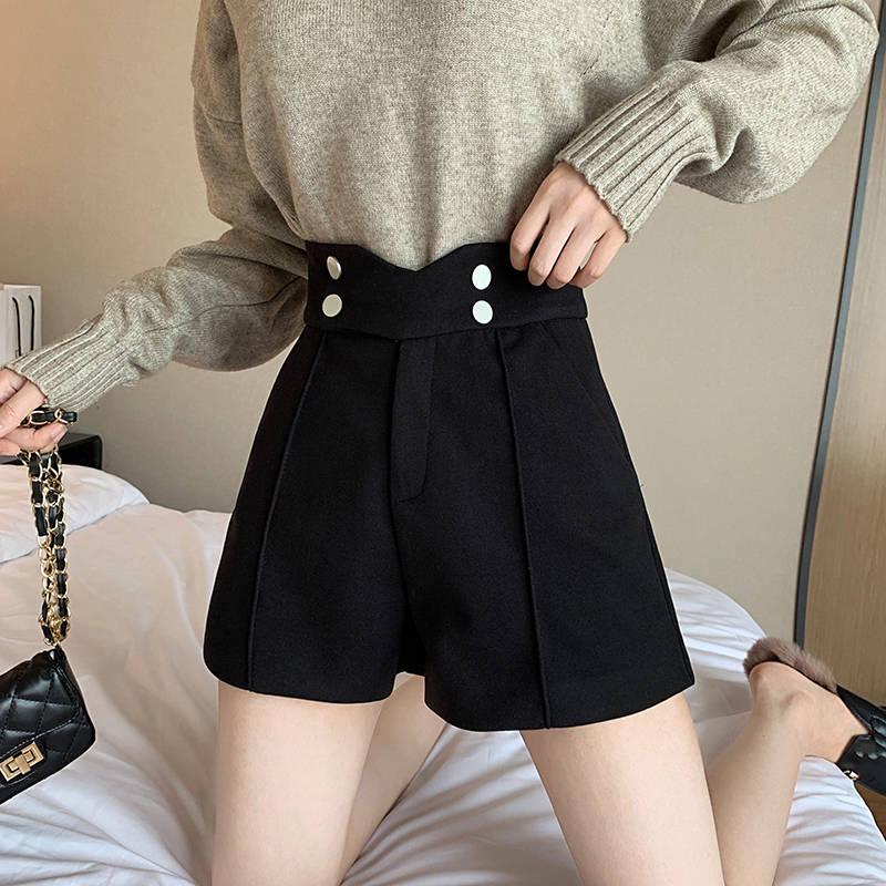 Women High Waist Shorts Elegant Ladies Wide Leg Shorts High Quality Loose Casual Shorts Bottom