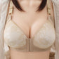 Large Size Thin, Comfortable and Breathable Front Buckle Bra Sexy Gathering Fat Women Without Steel Ring Underwear