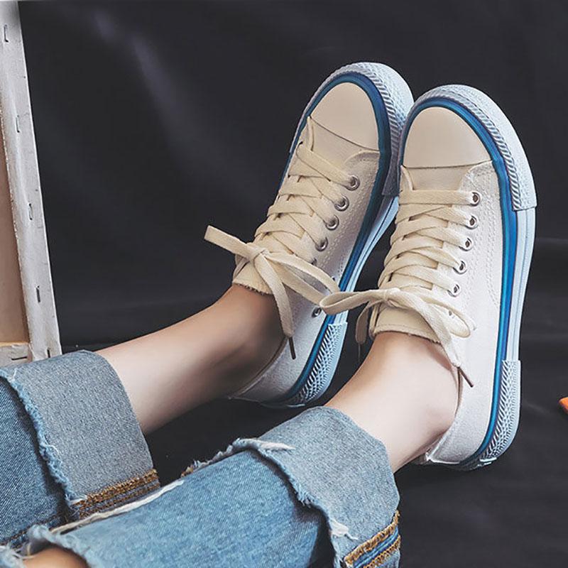 Japanese Women's White Shoes Canvas Shoes Jelly Color Female Students Korean Harajuku Sneakers