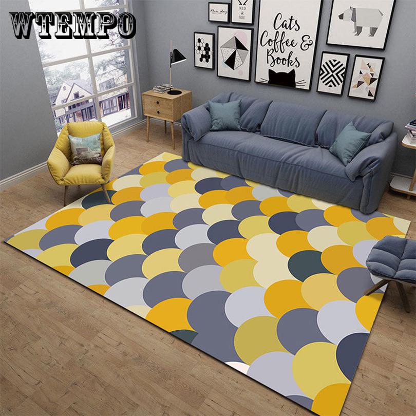 Nordic Style Geometric Carpets for Living Room Soft Carpet Kids Bedroom Large Size Antiskid