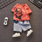 Summer Children's Set Pure Cotton Short Sleeve 2-piece Clothes Boy's Clothing Set Baby Toddler Clothing for Boy