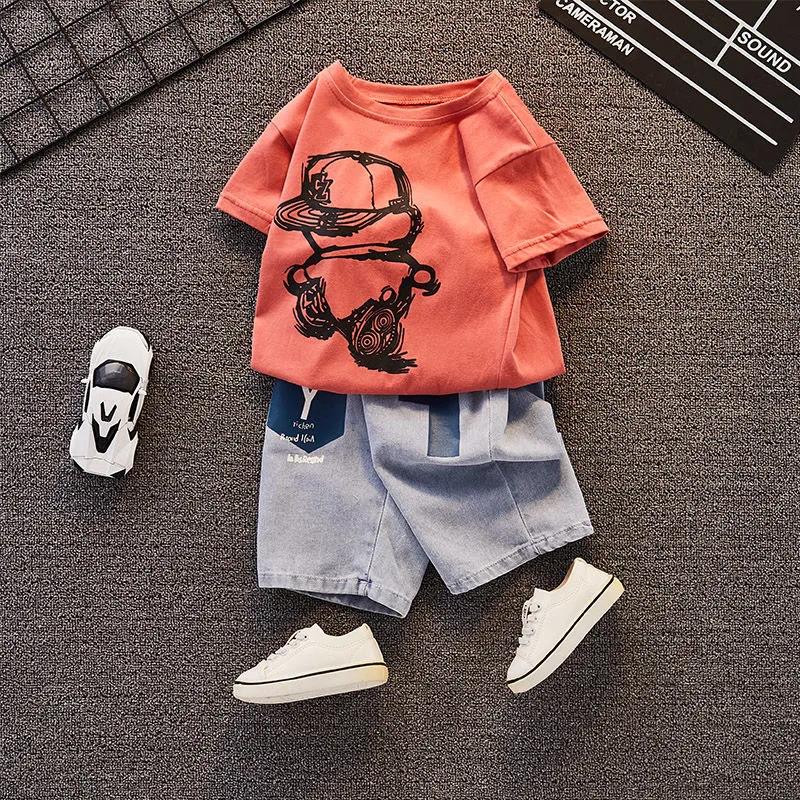 Summer Children's Set Pure Cotton Short Sleeve 2-piece Clothes Boy's Clothing Set Baby Toddler Clothing for Boy