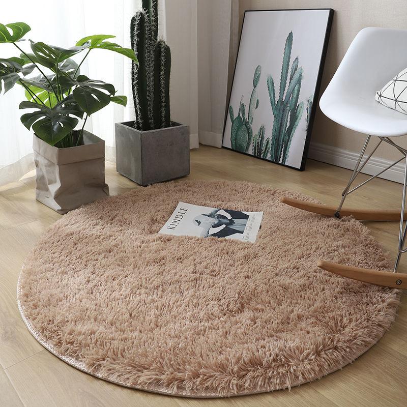Thicken Round Carpet Living Room Bedroom Cute Room Bedside Carpet Fitness Yoga Carpet Hanging Basket Computer Chair Mat