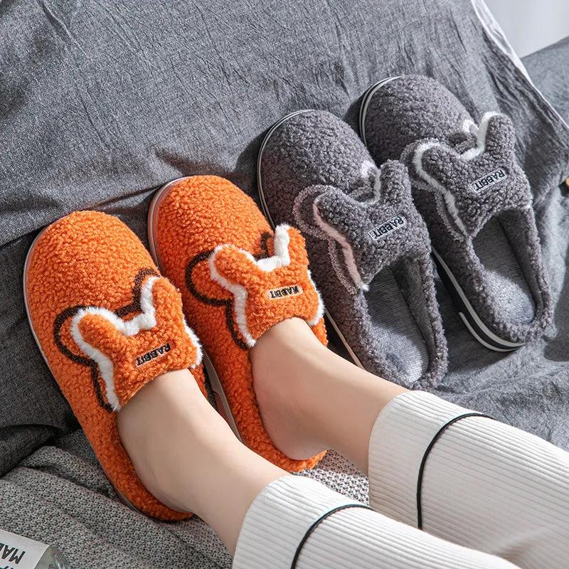Fall/winter Girls' Cotton Slippers Super Non-slip Warm Anti-fouling Flat Shoes Leisure and Home Essentials