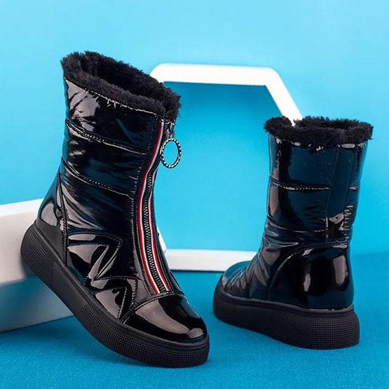 Thickened Plush Waterproof Boots Winter Non Slip Snow Boots Women's Large Size Versatile Flat Cotton Boots