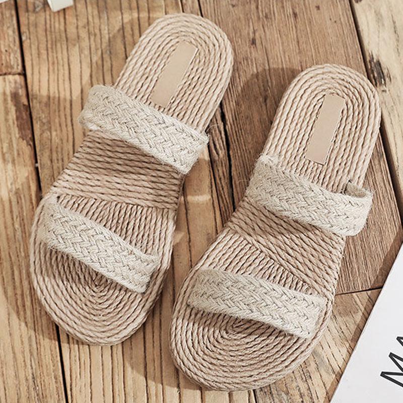 Sandals Flip-flops Women's Summer Wear Retro Flat-bottomed Cute Non-slip Holiday Beach Shoes Fashion