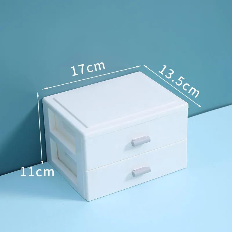 Plastic Cosmetic Storage Drawer 4/3/2 Layer Drawer Organizer Makeup Container Desktop Sundry Storage Case Jewelry Box
