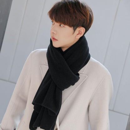 Men's Scarf Autumn and Winter All-match Student Young Male Growth Scarf