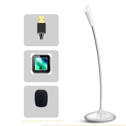 USB Microphone Microphone Computer Desktop Anchor Home Game Live Voice K Song Conference Recording Wired Condenser Microphone