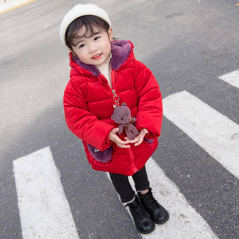 Warm Thickening Baby Girl Winter Jacket Children Outerwear Windproof Baby Girls Cute Coats