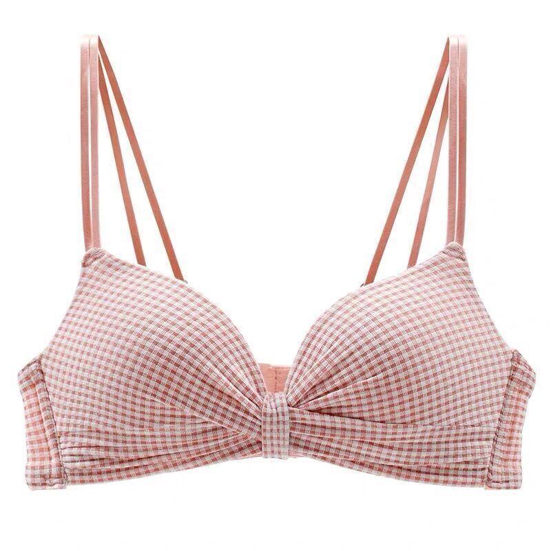 Bra Women's Cute Sexy Small Breasts Gathered Without Steel Ring Beautiful Back Underwear Light and Breathable Fabric Comfortable
