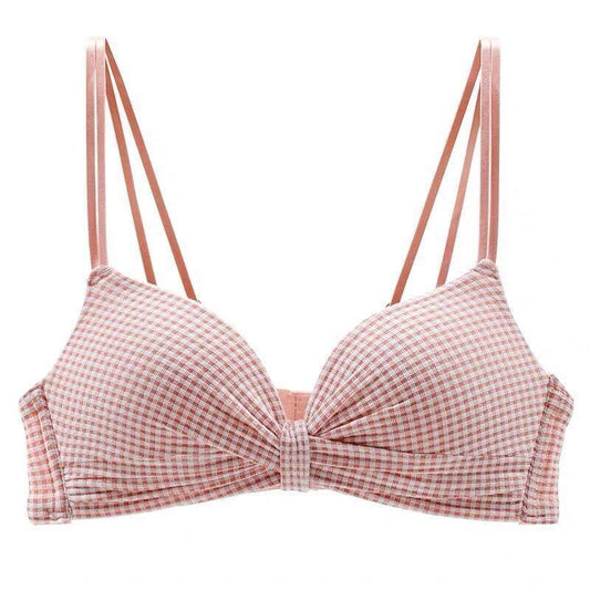 Bra Women's Cute Sexy Small Breasts Gathered Without Steel Ring Beautiful Back Underwear Light and Breathable Fabric Comfortable