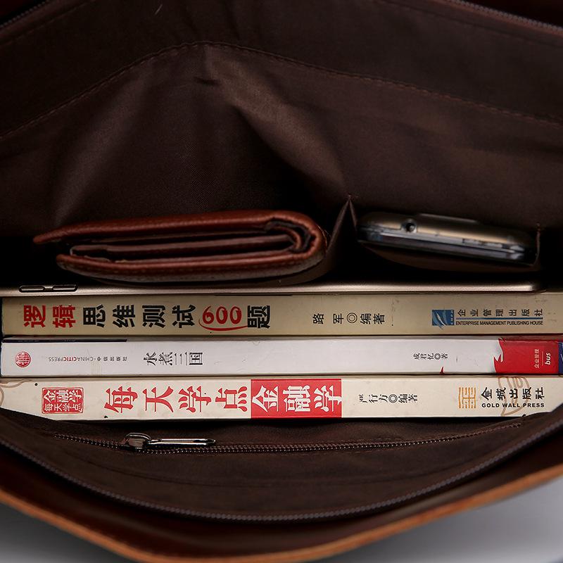 Leather Handbag for Men and Women Multifunctional Shoulder Bag Travel Crossbody Bag Large Tote Bag