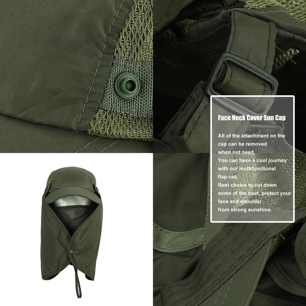 Quick Dry Unisex Outdoor Sport Fishing Hiking Face Neck Cover Sun Cap Sunshade