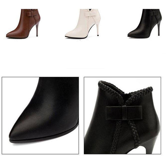 Autumn Winter Stiletto Thin High Heels Pointed Toe Sexy Martin Boots Ankle Women Boots Short Boot