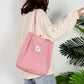Bags Women  Corduroy Shoulder Bag Reusable Shopping Bags Casual Tote Female Handbag