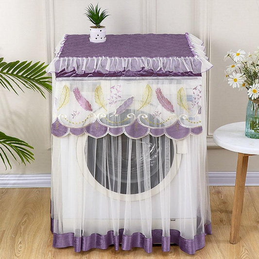 Lace Washing Machine Cover Dust Cover Sunscreen Dustproof Top Load Washing Machine Cover