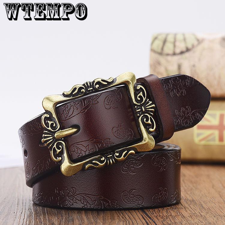 High Quality Luxury Women belt leather female waist strap top pin buckle belts waistband