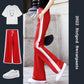 Ladies Loose Wide Leg Pants Summer Black Fashion Sports Straight Large Size Long Casual Pants