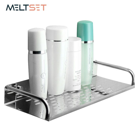 Bathroom Stainless Steel Wall Storage Shelf Shower Corner Organizer Rack Sponge Towel Shampoo Soap H