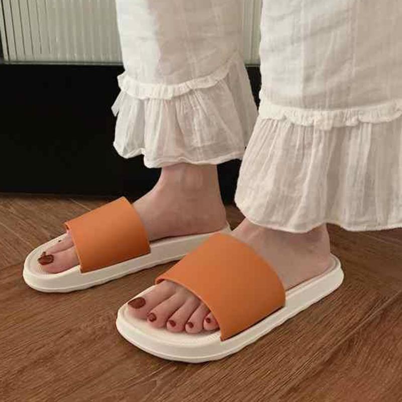 Simple Girl Heart Cute Slippers Female Summer Outdoor Wear Indoor Home Non-slip Bath Sandals and Slippers