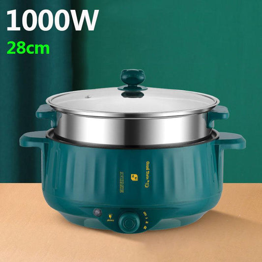 1000W Heat Pot Set Electric Steamer Non-stick Pot Electric Boiler Wok Kitchen Supplies for Family