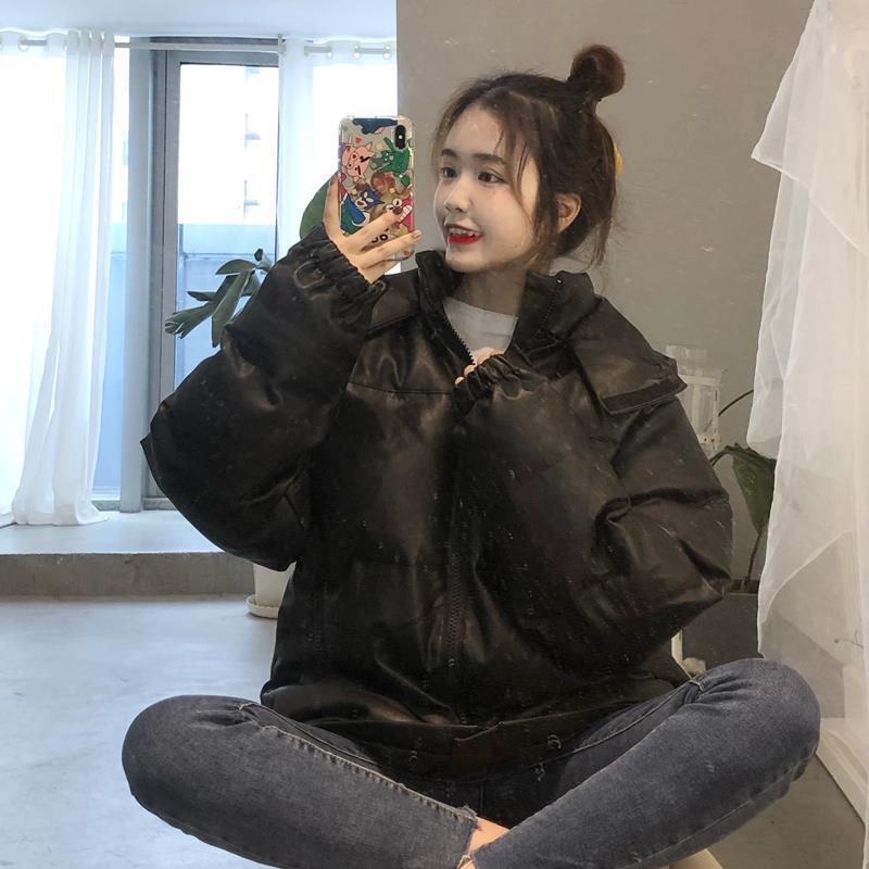 Winter Women's Mid-length Hooded Hand Stuffed Cotton Thick Warm Jacket Women Korean Loose Cotton Coat