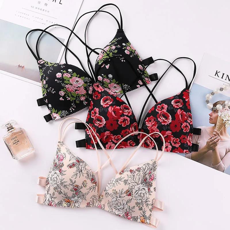 No Steel Ring Small Chest Bra Sexy Beautiful Back Buckle Gathered Underwear Small Chest Seamless Upper Thickening Bra Ladies Bra