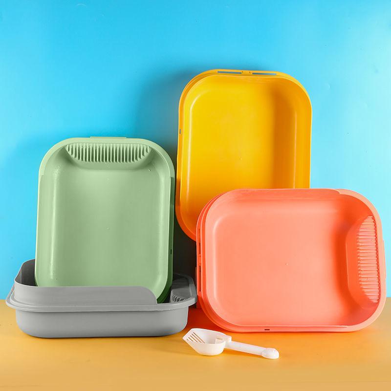 Cat Litter Box Splash-proof Semi-enclosed Large Cat Toilet Deodorant Cat Poop Box Small Kitten Litter Box Kitty Supplies