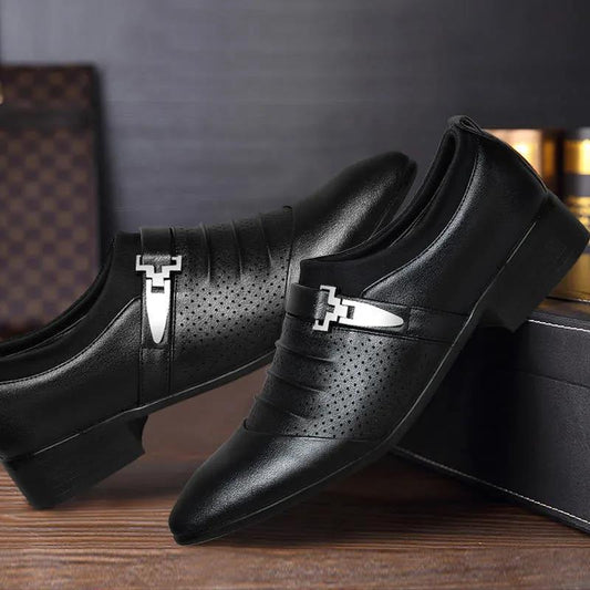 Men Dress Shoes Personality Wedding Shoes Men Flats Leather Oxfords Formal Shoes