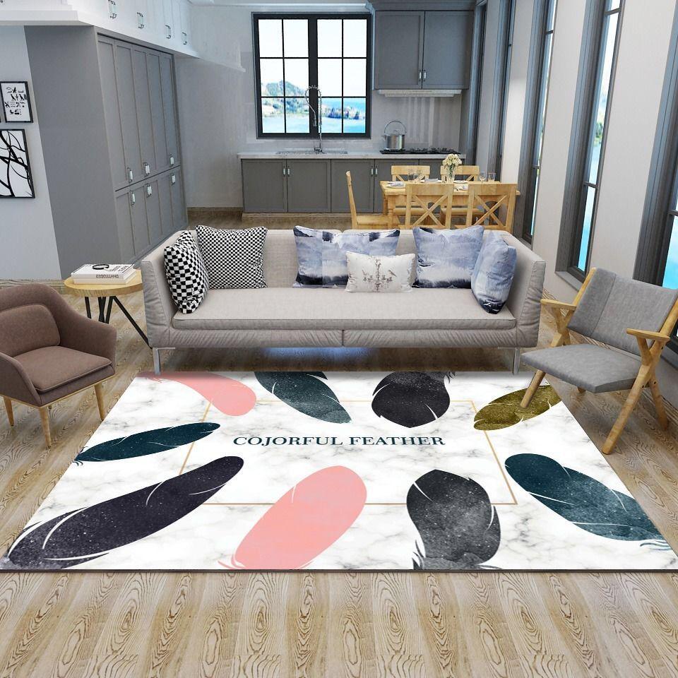 Nordic Living Room Carpet Customizable Bedroom Carpet Sofa Coffee Table Area Rug Study Room Mat