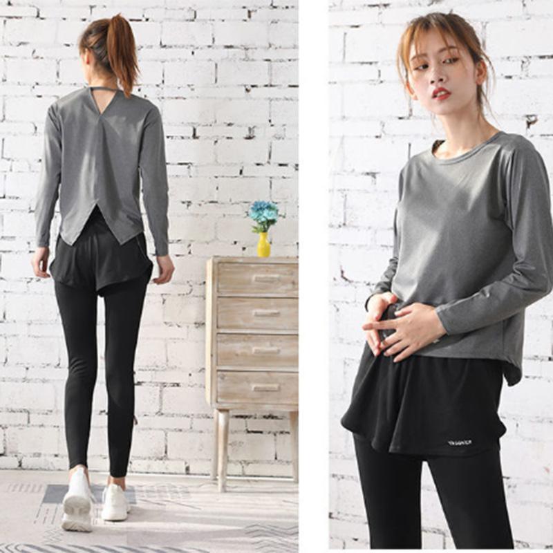 Gym Yoga Suit Women's Spring and Summer Large Size Fitness Clothes Loose Sportswear Two-piece Quick-drying Slimming