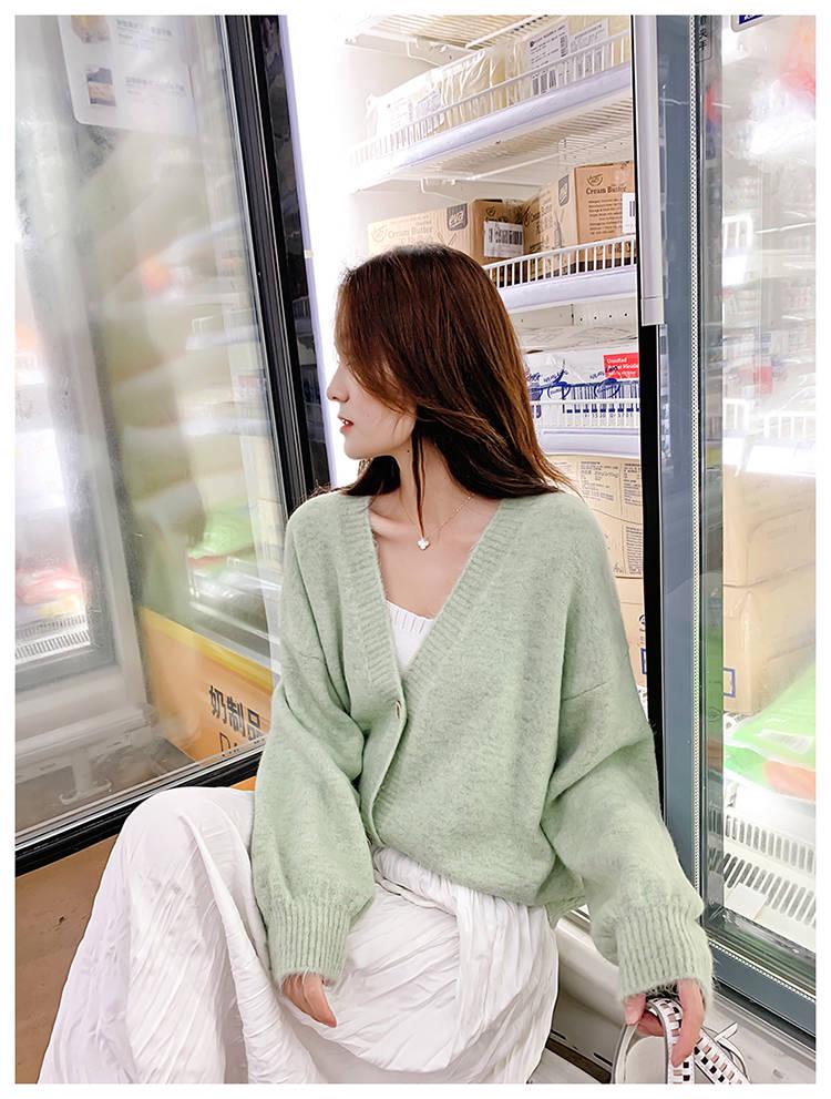Cardigans Women's Sweaters Fashionable Casual Plaid V-Neck Cardigans Single Breasted Elegant Coats