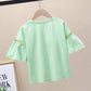 Irl Short -sleeved T -shirt In Summer Half -sleeve Gas Summer Girl Top Children's Bottom Shirt