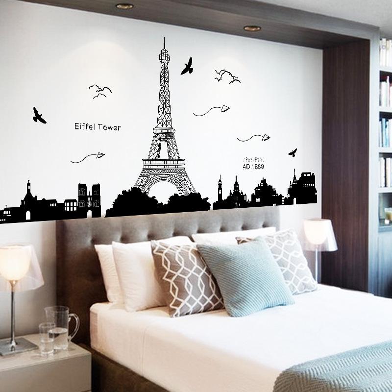 Sticker fashion DIY combination background wall decoration stickers Eiffel Tower