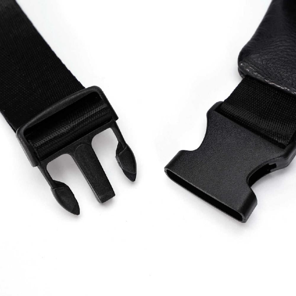 Waist Bag Men's Waterproof with Headphone Hole Rivet Crossbody Outdoor Sports Hip Hop Shoulder Bag
