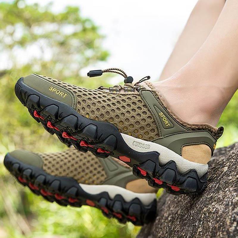 Plus Size 38-46 Summer Men Sneakers Hiking Shoes Lightweight Breathable Basketball Running Shoes Deodorant Mesh Shoes