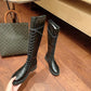 Soft Leather Boots 2021 Autumn and Winter Knight Boots Tall But Knee Boots Are Thin Martin Boots