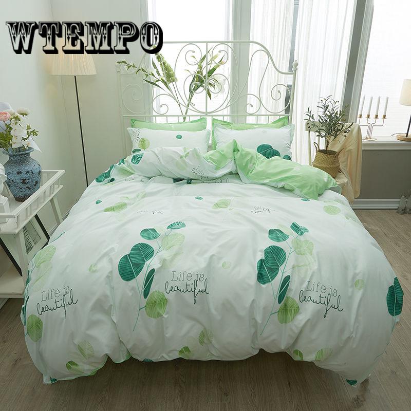 Printing High Quality 4pcs/set Bed Linings Duvet Cover Bed Sheet Pillowcases Cover Set