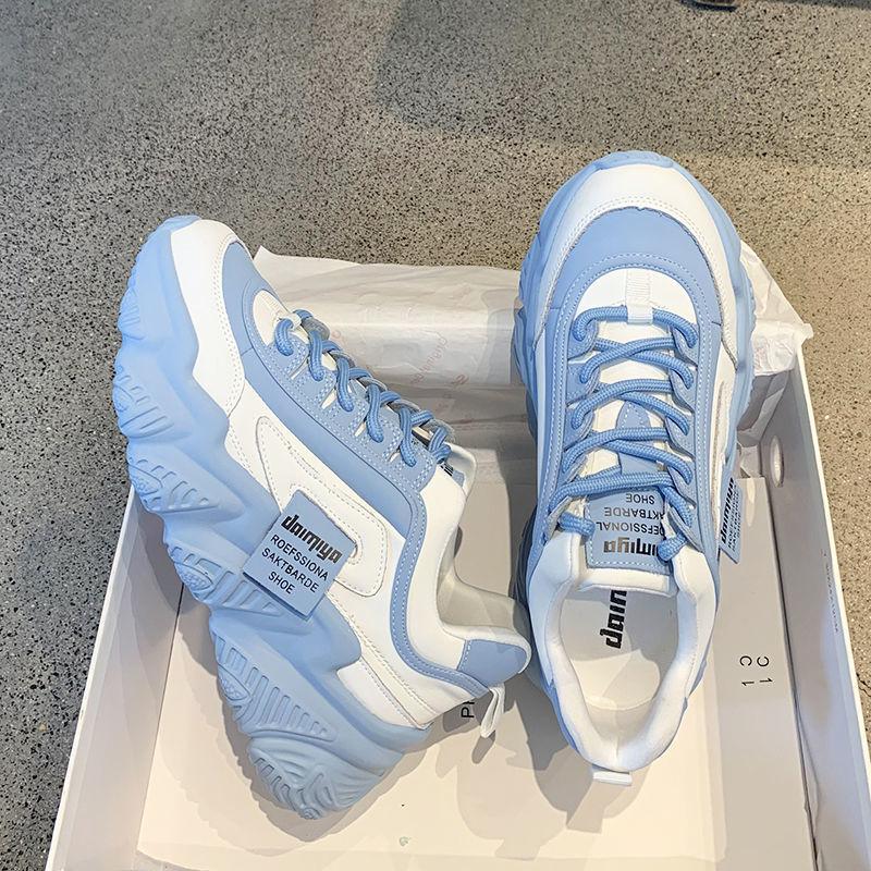 Fashion Student Breathable Shoes Spring and Summer Versatile Platform Sneakers Casual Outdoor Running Shoes