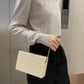 Women Box Bag Print Casual Clutch Purse Shoulder Crossbody Bags Weave Pattern Metal Chain Pu Leather