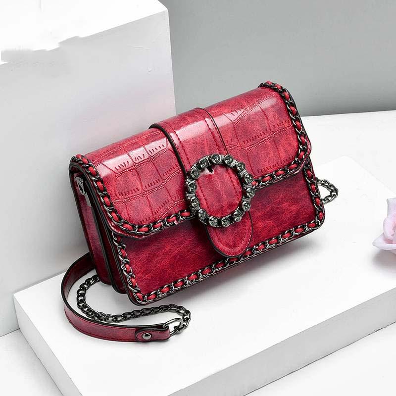 PU Leather Women Shoulder Bag Chain Messenger Bag Ladies Crossbody  Bag