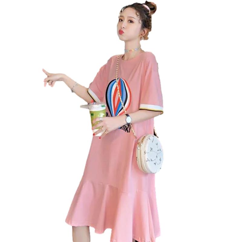 Balloon Ruffle Women's Summer Dress Short Sleeve Round Neck Printing  Daily Wear Office Dating Party