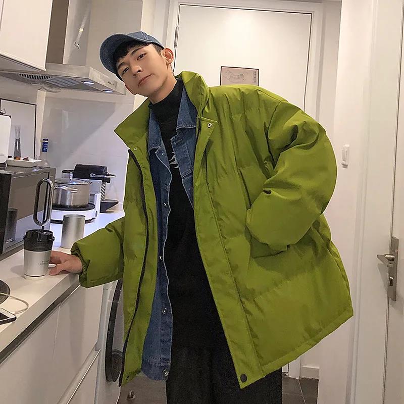 Men's Winter Padded Jacket Fake Two-piece Cotton Jacket Korean Version of The Trend of Students To Keep Warm Plus Size Padded Jacket Bread Clothes