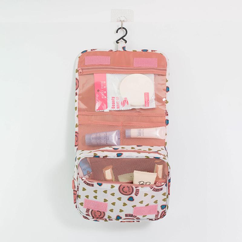Foldable makeup bags Cosmetic bag Zippered case portable Hanging Toiletry Organizer for Women Girls