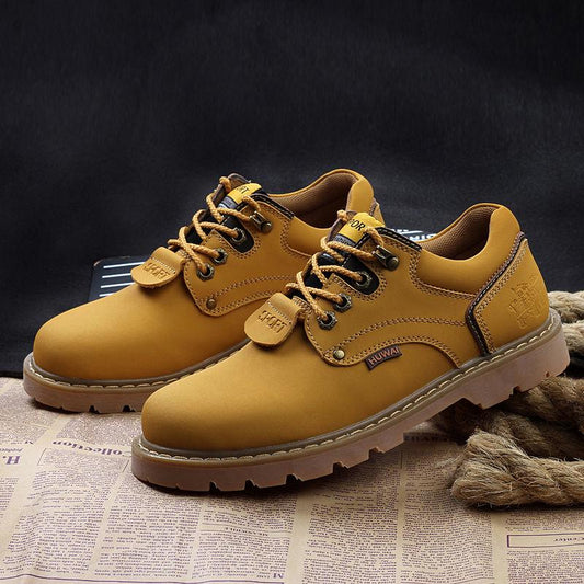 Autumn and Winter Shoes Women Men Plus Velvet Cotton Shoes Couple Martin Boots Leather Casual Shoes
