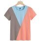 Large Size Top Women's Summer Loose Short Round Neck Simple Short Sleeve T-shirt