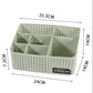 Imitated Rattan Desktop Storage Box Office Living Room Bathroom Multifunctional Cosmetic Remote Control Storage Organizer