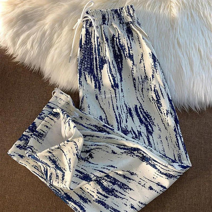 Tie-dye Gradient Drape Casual Pants Straight Wide-leg Summer Thin Style Wild Loose-fitting Harlanwei Pants Tide
