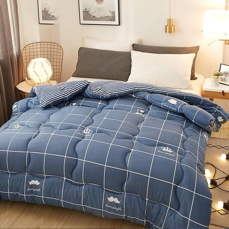 Spring Autumn Thicken Quilted Quilts King Queen Size Embossing Duvet Winter Warm Bed Cover Blanket